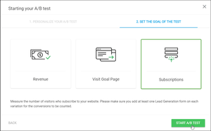 Set the Goal and Start the Test