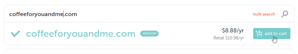 Successful Domain Name Search
